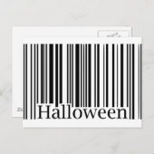 Halloween Strichcode Postkarte (Vorne/Hinten)