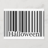 Halloween Strichcode Postkarte (Vorderseite)