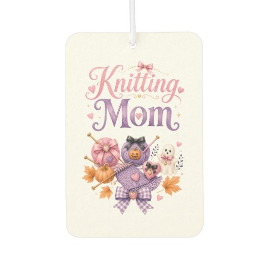 Halloween Strickende Mutter - Autolufterfrischer (Vorderseite)