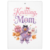 Halloween Strickende Mutter - Klemmbrett (Rückseite)