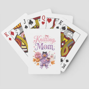 Halloween Strickende Mutter - Poker Spielkarten