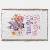 Halloween Strickende Mutter - Wurfdecke Decke (Vorderseite)