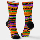 Halloween Strip Icons Socken (Gewinkelt)