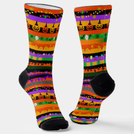 Halloween Strip Icons Socken