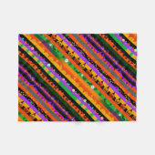 Halloween Striped Icons Fleecedecke (Vorderseite (Horizontal))