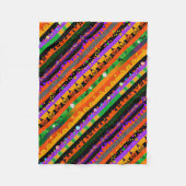 Halloween Striped Icons Fleecedecke (Vorderseite)