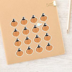 Halloween Striped Pumpkin Planner Sticker