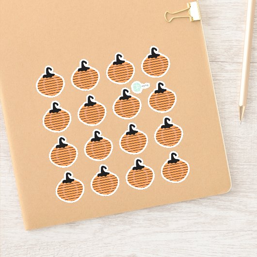 Halloween Striped Pumpkin Planner Sticker (Notizbuch)