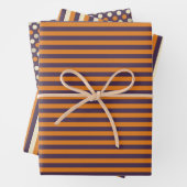 Halloween Stripes and Dots Pattern Geschenkpapier Set (Beispiel)