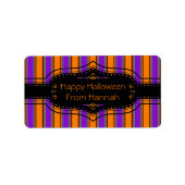Halloween Stripes auch Adressaufkleber (Vorne)