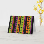 Halloween Stripes Card Karte (Gelbe Blume)