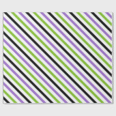Halloween Stripes - fett diagonales Muster Geschenkpapier (Flach)