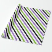 Halloween Stripes - fett diagonales Muster Geschenkpapier (Ungerollt)