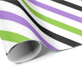 Halloween Stripes - fett diagonales Muster Geschenkpapier (Rolleneckpunkt)