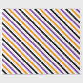 Halloween Stripes - fett diagonales Muster Geschenkpapier (Flach)