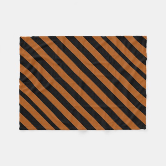 Halloween Stripes Fleecedecke (Vorderseite (Horizontal))