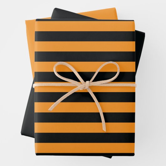 Halloween Stripes Geschenkpapier Set (Beispiel)