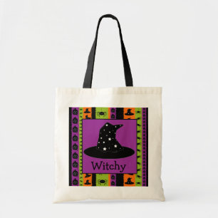 Halloween Stripes Hexe-Hut-Tasche Tragetasche