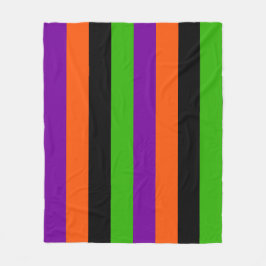 Halloween Stripes in Classic Colors Fleecedecke