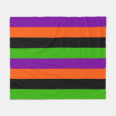 Halloween Stripes in Classic Colors Fleecedecke (Vorderseite (Horizontal))