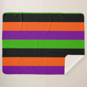 Halloween Stripes in Classic Colors Sherpadecke (Vorderseite (Horizontal))