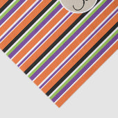 Halloween Stripes Kraft Monogram Letter Initial Seidenpapier (Ausschnitt)