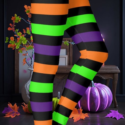 Halloween Stripes Leggings