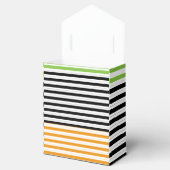 Halloween Stripes Lila grünes Schwarzwingelorn Geschenkschachtel (Geöffnet)