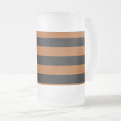 Halloween Stripes Mattglas Bierglas (VorderseiteRechts)