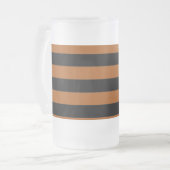 Halloween Stripes Mattglas Bierglas (Vorderseite Links)