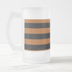 Halloween Stripes Mattglas Bierglas