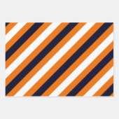 Halloween Stripes Orange Black Geschenkpapier Set (Vorderseite 3)