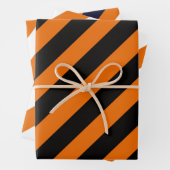 Halloween Stripes Orange Black Geschenkpapier Set (Beispiel)