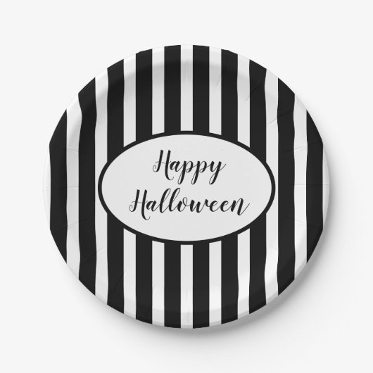 Halloween Stripes Paper-Teller Pappteller (Vorderseite)