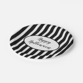 Halloween Stripes Paper-Teller Pappteller (Schrägansicht)