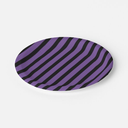 Halloween Stripes Paper-Teller Pappteller (Schrägansicht)