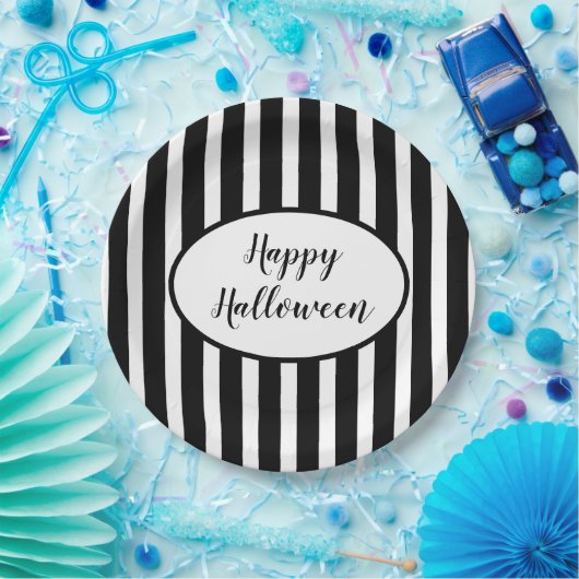 Halloween Stripes Paper-Teller Pappteller (Party)