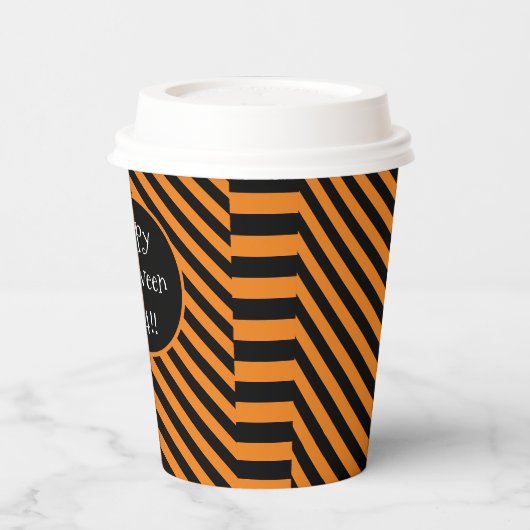 Halloween Stripes Pappbecher (Links)