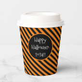 Halloween Stripes Pappbecher (Vorderseite)