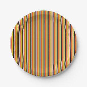 Halloween Stripes Pappteller