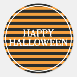Halloween Stripes Runder Aufkleber
