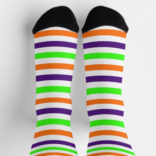 Halloween Stripes Socken (Oben)
