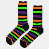 Halloween Stripes Socken (Linkes Detail)
