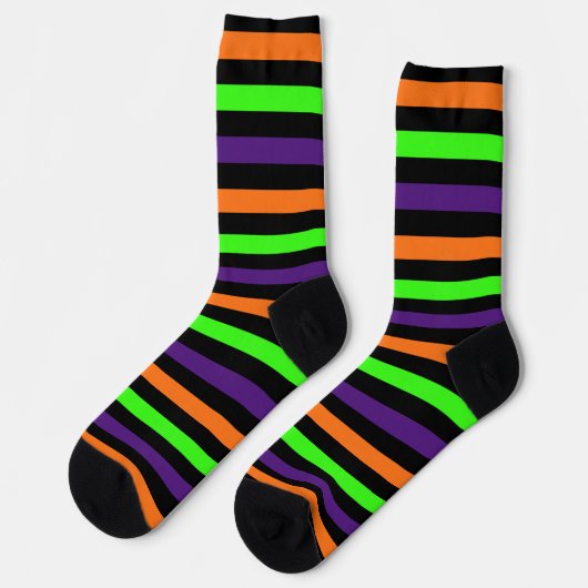 Halloween Stripes Socken (Linkes Detail)