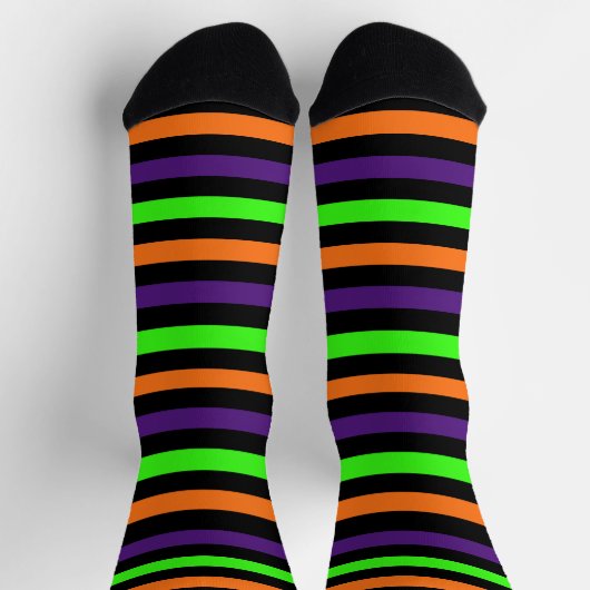 Halloween Stripes Socken (Oben)