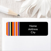 Halloween Stripes Strip Fun-Adressetikett (Insitu)