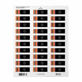 Halloween Stripes Strip Fun-Adressetikett (Vorne)