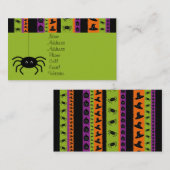 Halloween Stripes Visitenkarte (Vorne/Hinten)