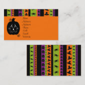 Halloween Stripes Visitenkarte (Vorne/Hinten)