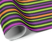Halloween Stripes Wrapping Paper Geschenkpapier (Rolleneckpunkt)